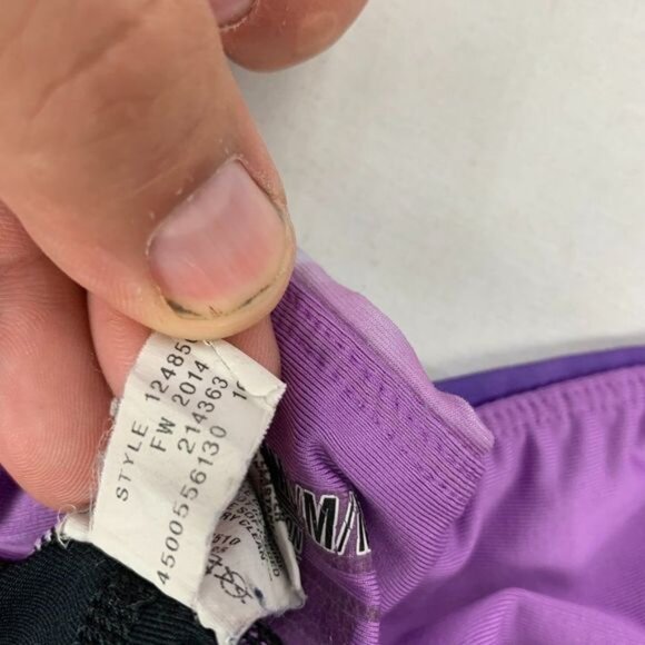 Under Armour HeatGear Alpha Black & Purple Compression Leggings Size M - Picture 7 of 9